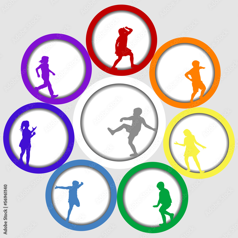 Circle frames with children Circle frames with children