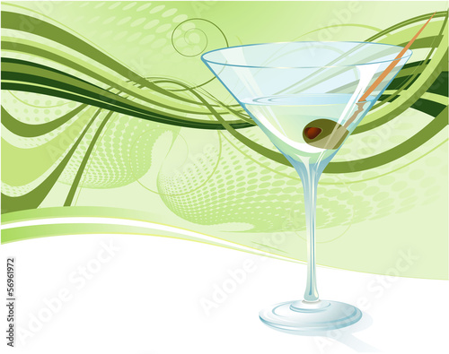 Martini. Vector background.