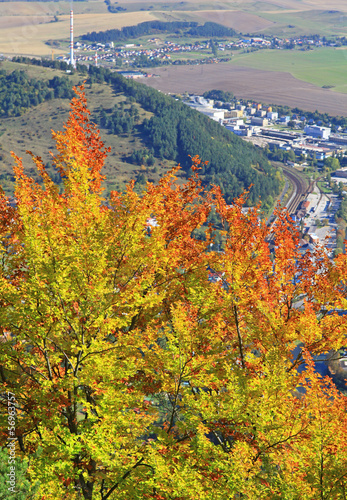 Ruzomberok from hill Cebrat, Slovakia photo