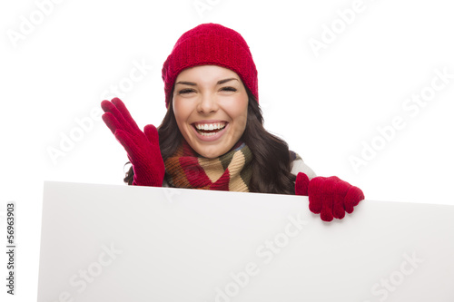 Thrilled Girl Wearing Winte...