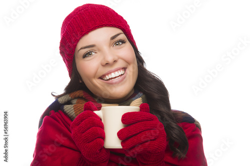 Mixed Race Woman Wearing Wi...