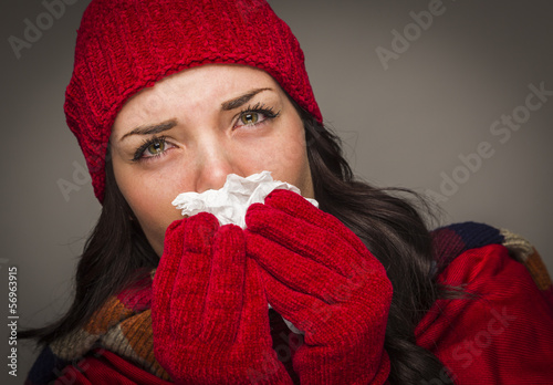 Sick Mixed Race Woman Blowi...