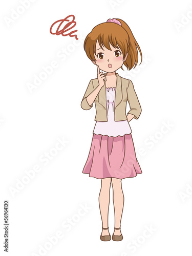 女の子/考える