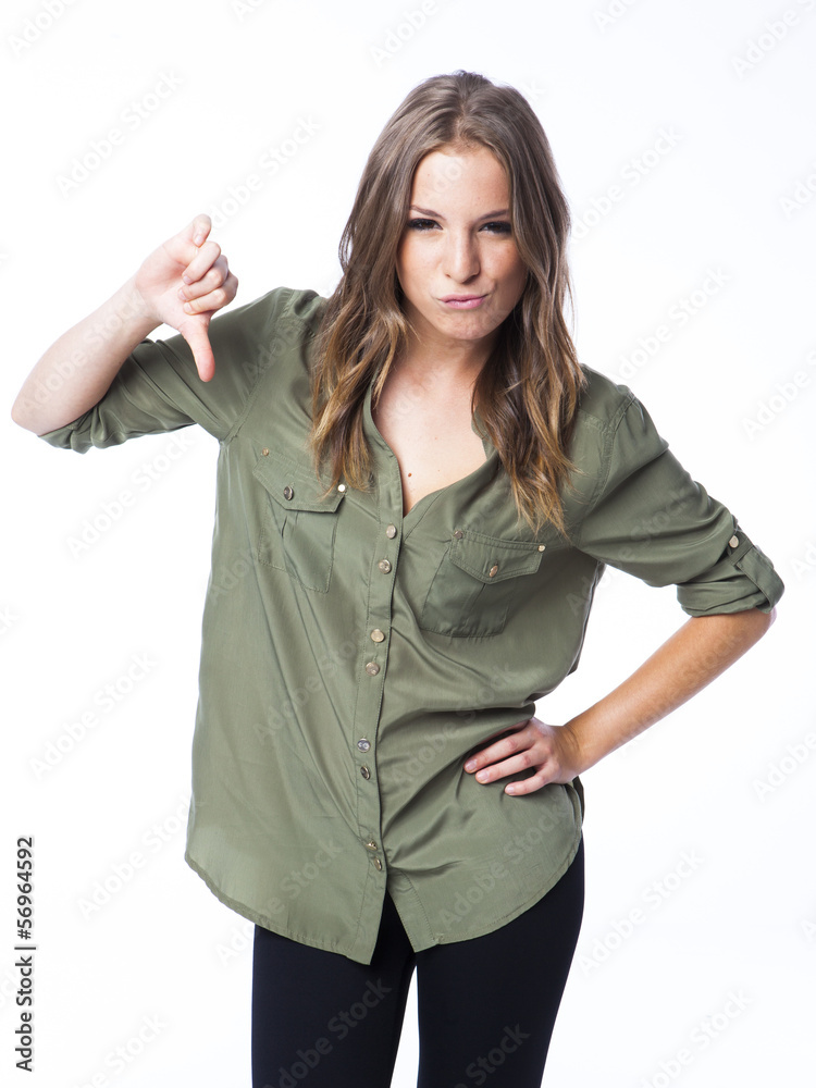 young real woman with funny expression. so bad young real woman with funny expression. so bad