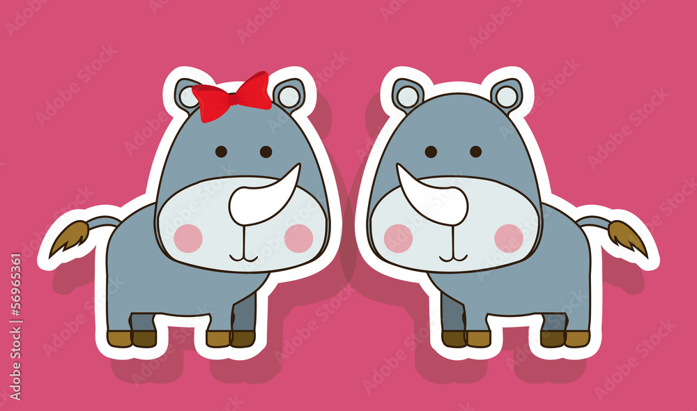 Fototapeta premium rhinos design