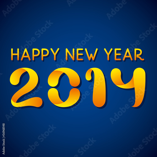 creative happy new year 2014 background vector