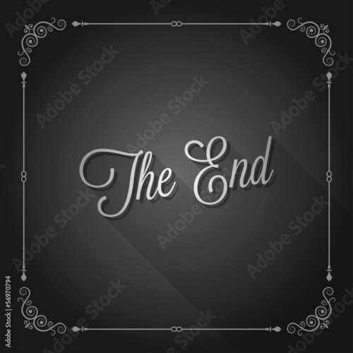 the end sign movie ending frame photo