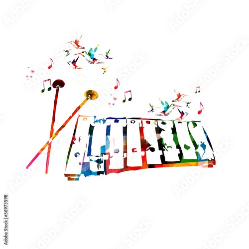 Abstract music background with xylophone