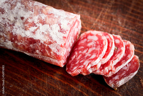 sliced italian salami