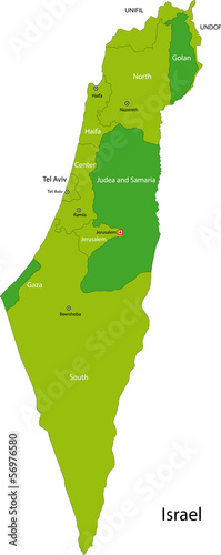 Green Israel map