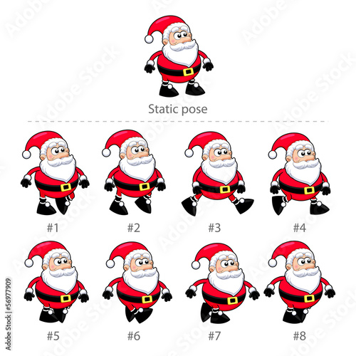 Santa Claus walking frames.