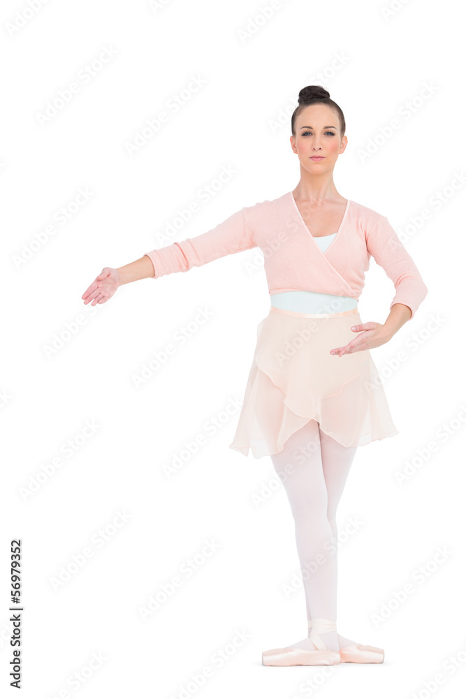 Serious gorgeous ballerina posing for camera Serious gorgeous ballerina posing for camera