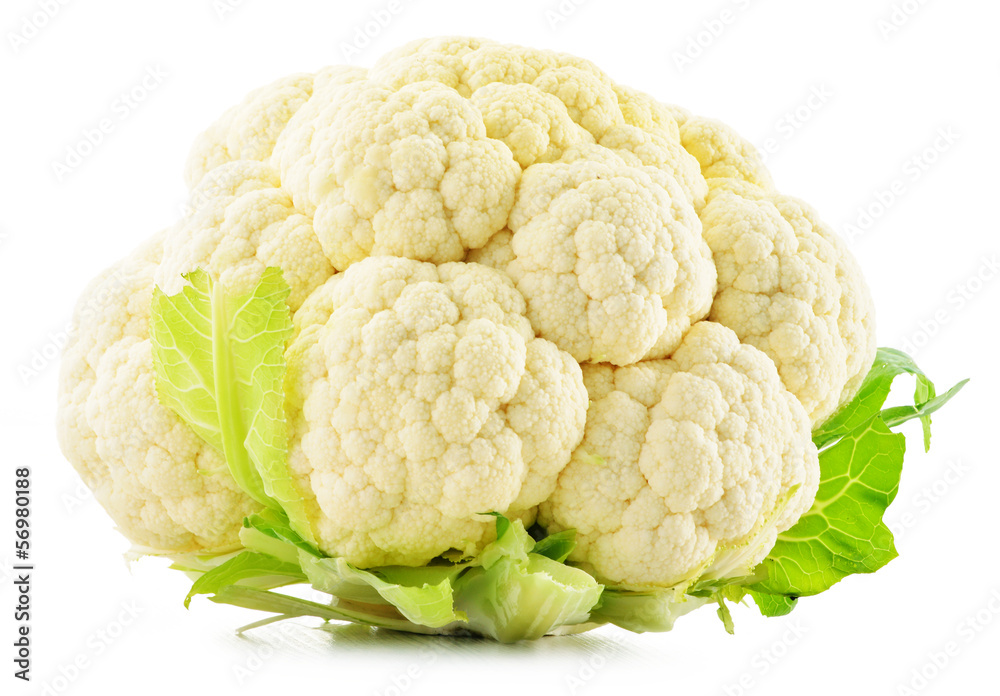 Fresh raw cauliflower isolated on white background Fresh raw cauliflower isolated on white background