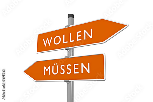 Wollen vs Müssen