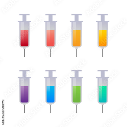 Isolated glass syringe set