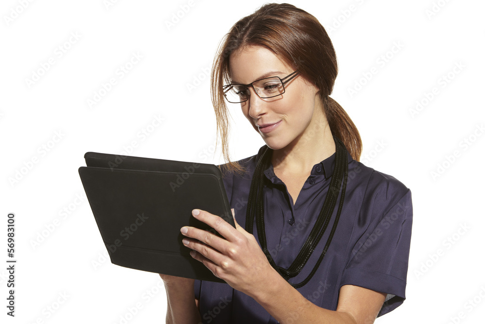 Young beautiful business woman using a digital tablet Young beautiful business woman using a digital tablet