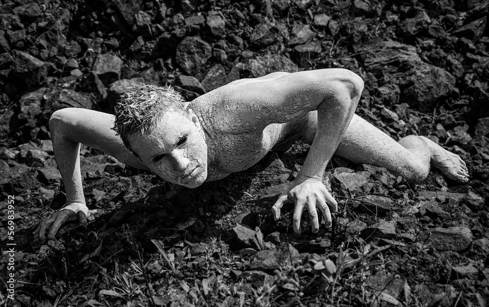 Naklejka premium Shivery generation of dust