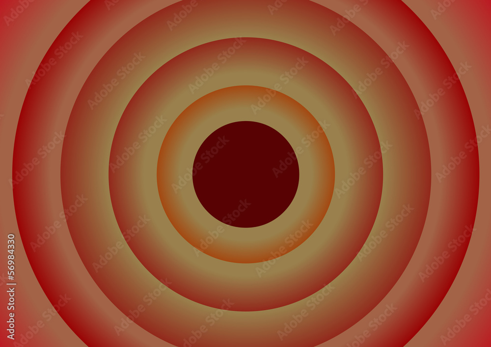 Cercles concentriques - brun