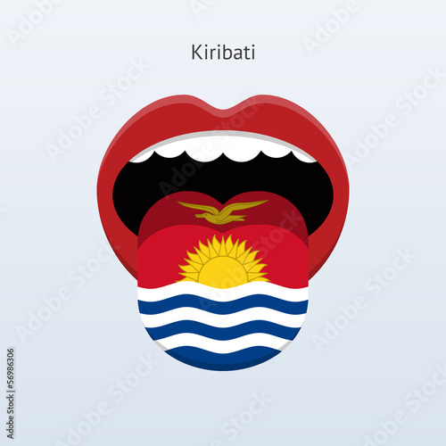 Kiribati language. Abstract human tongue.