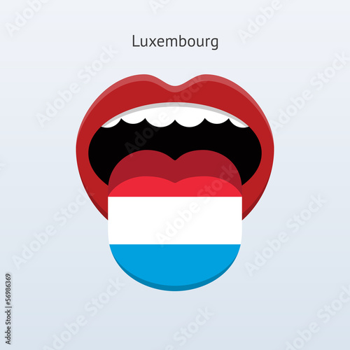 Luxembourg language. Abstract human tongue.
