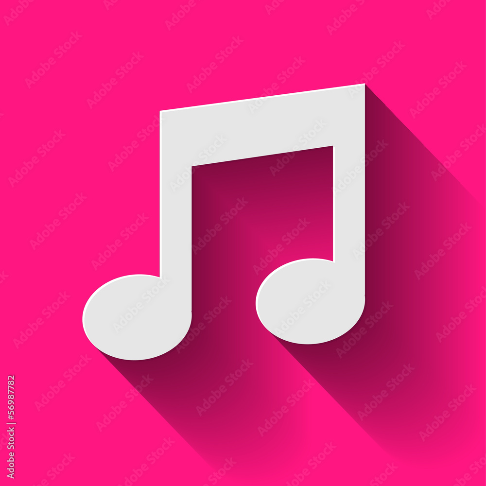 Icon Music Long Shadow Icon Music Long Shadow