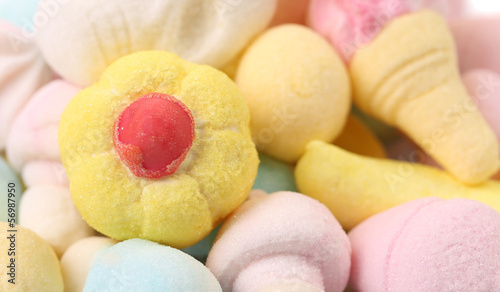 Background of marshmallows candy © indigolotos