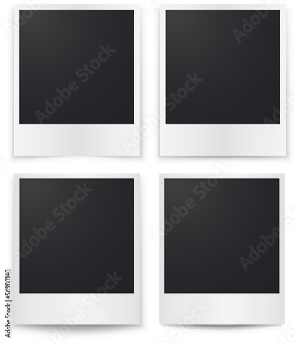 Blank photos template with shadow