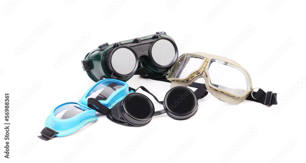Different protective glasses. Different protective glasses.