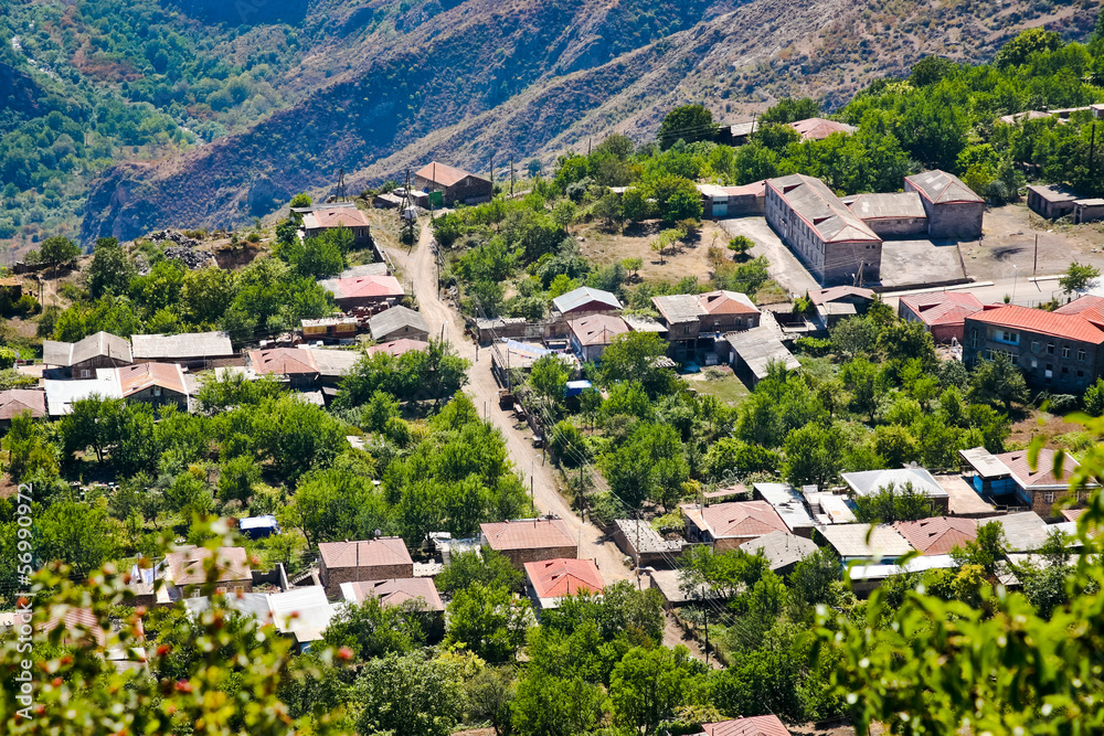 country village Halidzor in Armenia