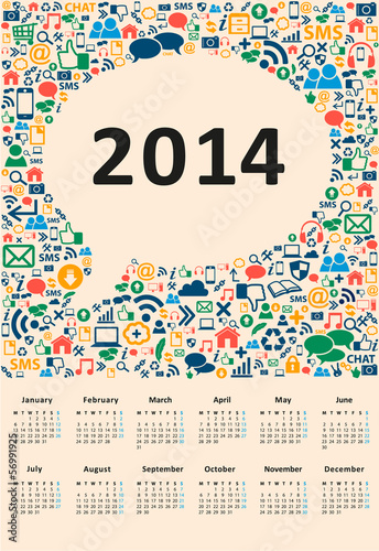 2014 new year calendar
