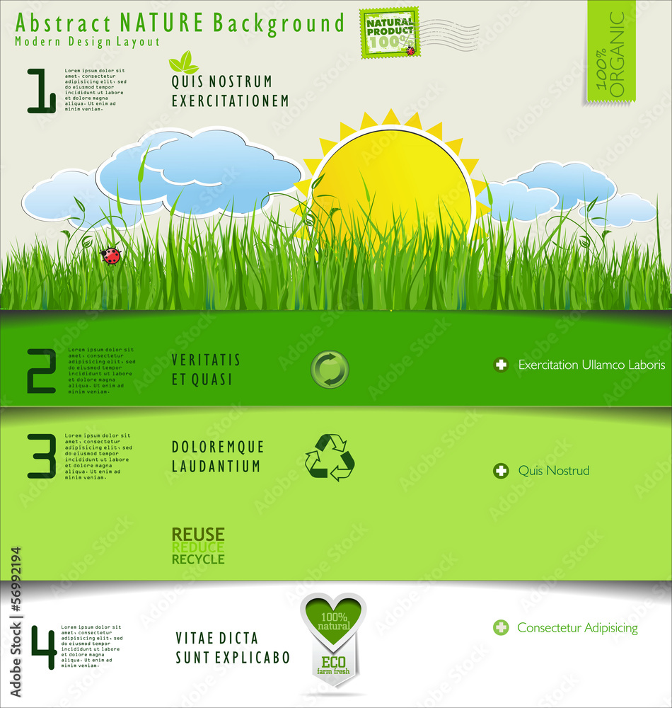 Fototapeta premium Modern nature Design Layout