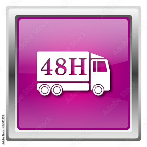 48H delivery truck icon