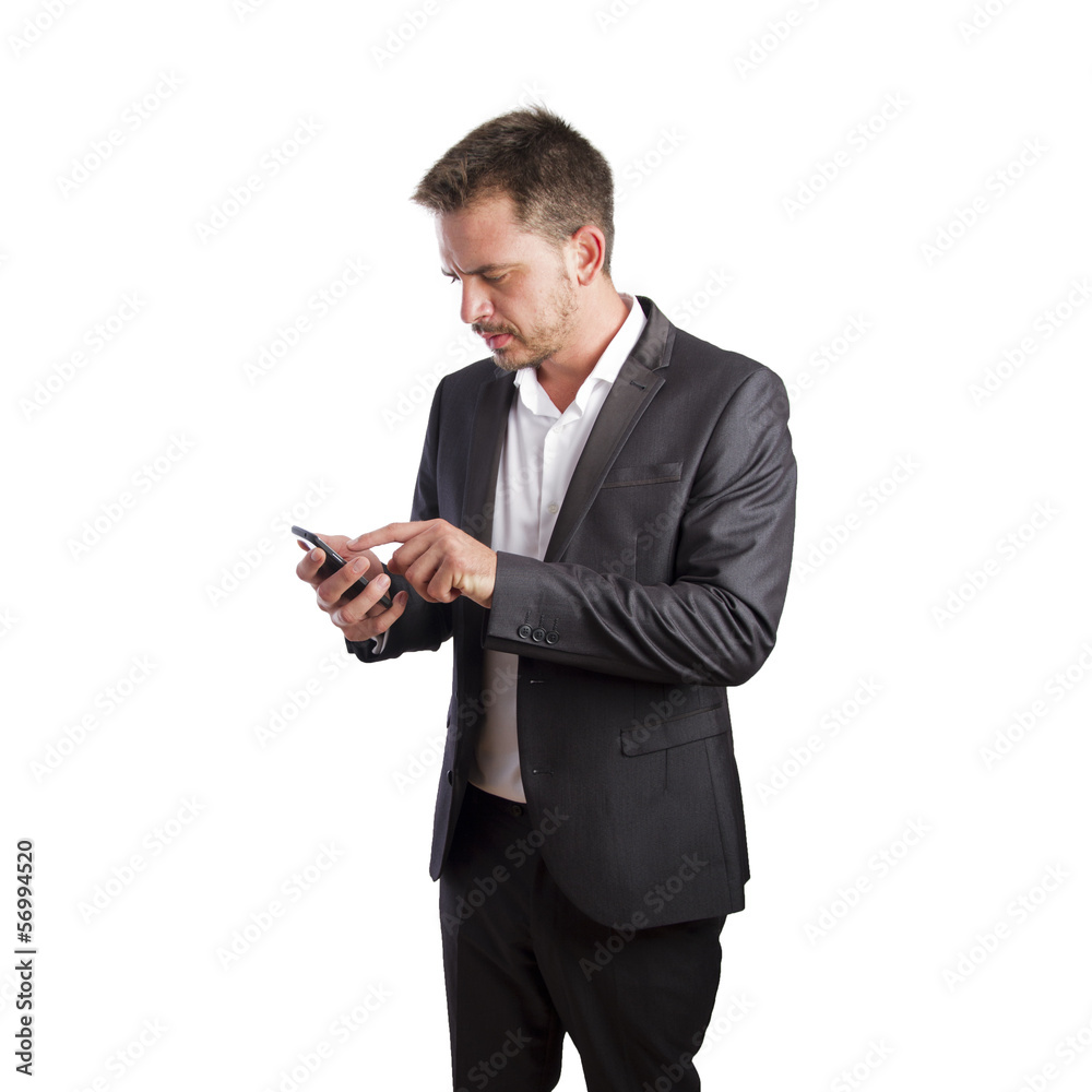 Business man using a smart phone Business man using a smart phone
