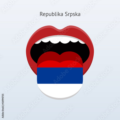 Republika Srpska language. Abstract human tongue.