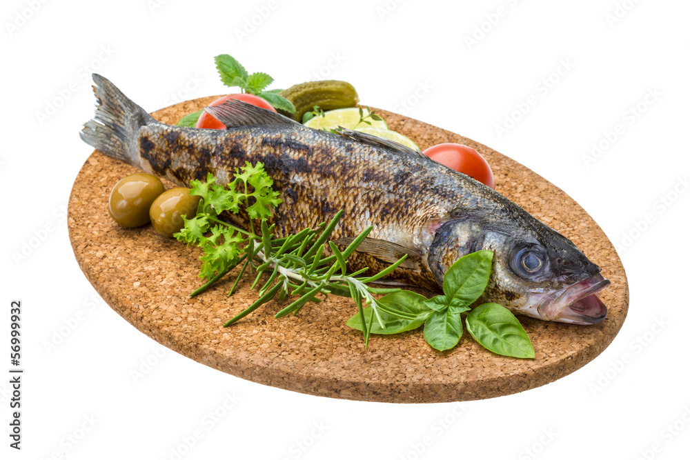 Roasted seabass