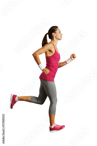 full-length photo of running woman