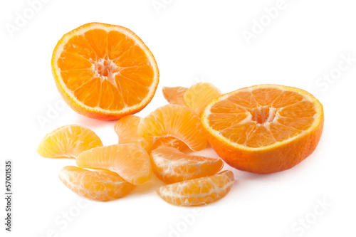 mandarin and peeled slices