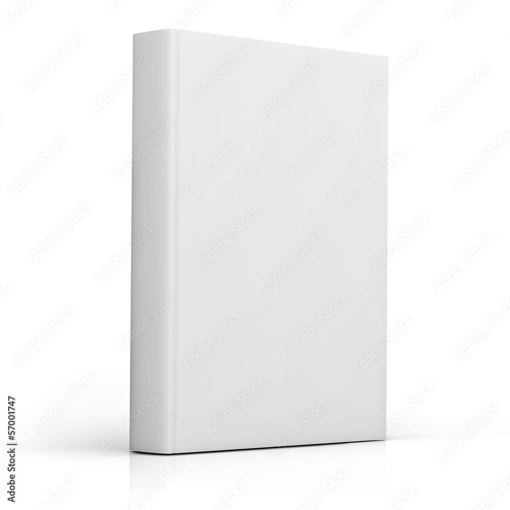 Blank book cover over white background with reflection Blank book cover over white background with reflection