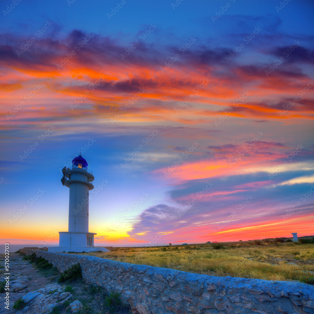 Barbaria Berberia Cape Lighthouse Formentera sunset