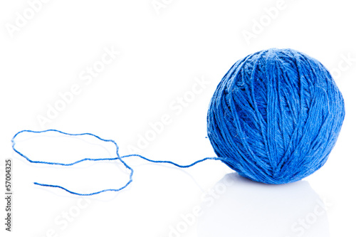 wool yarn ball isolated on white. ball of yarn for knitting