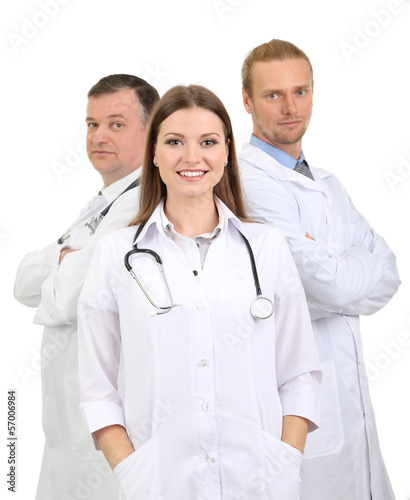 Medical workers isolated on...
