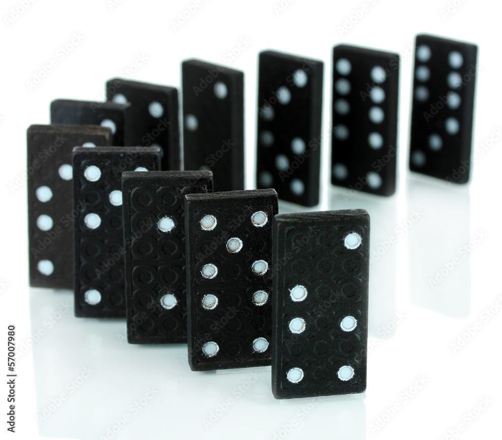 Dominoes isolated on white Dominoes isolated on white