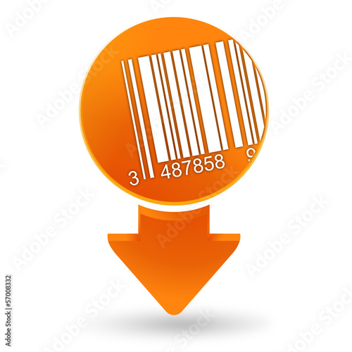code-barres sur signet orange
