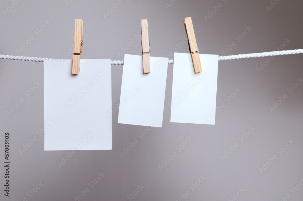 White paper cards White paper cards