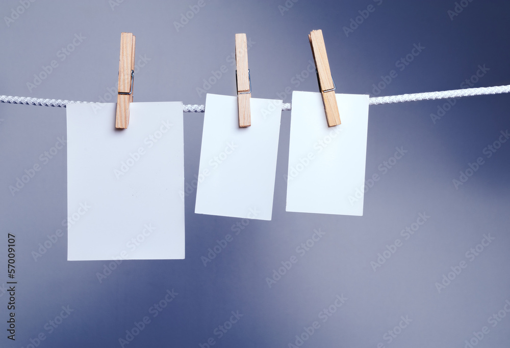White paper cards