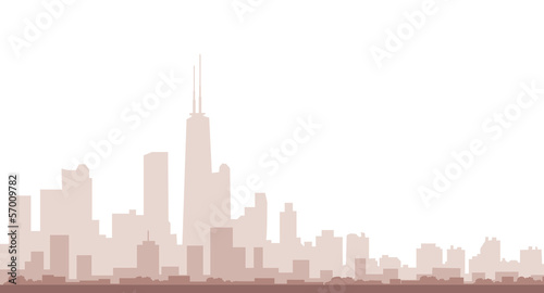 Chicago Morning Skyline - Vector
