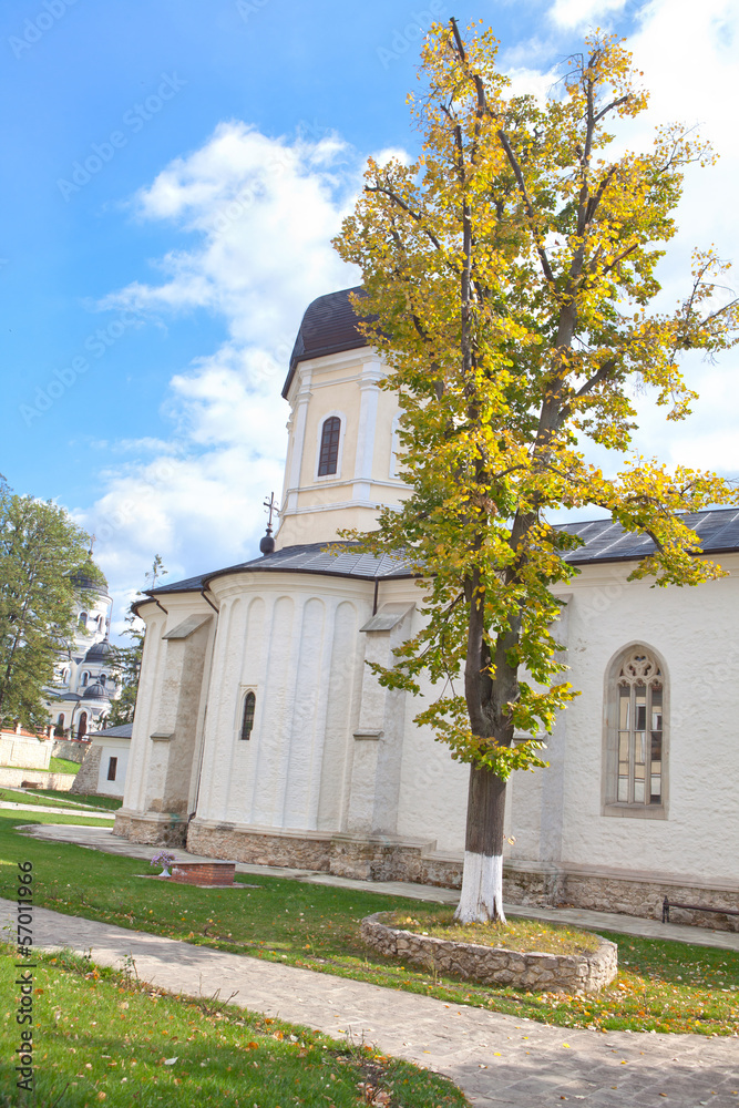 Autumn scene with church