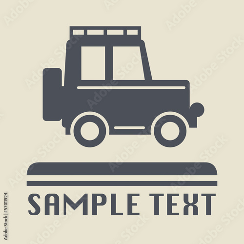 Off-road icon or sign, vector illustration
