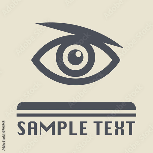 Eye icon or sign, vector illustration
