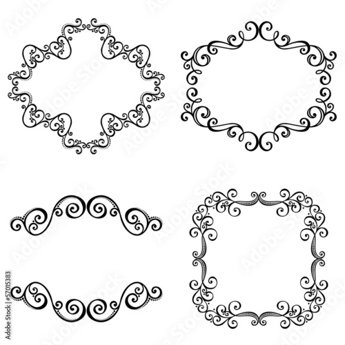 Vector Decorative Ornamental Frame for Text. Design element